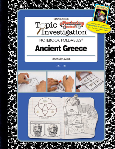Dinah Zike's Notebooking Central Notebook Foldables Topic Investigation Ancient Greece Digital Copy
