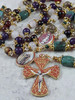 Cancer and Rejuvenation St Peregrine Two tone Gemstone Rosary