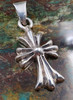Sterling Silver Contemporary Cross Necklace Pendant Mexico Medium