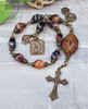 Blessed Virgin Mary Lord of Miracles Dove of Peace Bronze Gemstone 1 decade Rosary Chaplet Love Joy Hope Loyalty