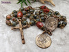 Devotional Crown of Our Lord Ecce Homo Lady of Sorrow Pieta Bronze Bloodstone Red Jasper Chaplet protection stress anxiety