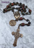 Holy Face of Jesus Sacred Bleeding Heart Pieta Bronze Bloodstone Jasper Chaplet