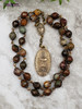 Blessed Sacraments Holy Trinity Sacred Heart Chrysocolla Bronze Chaplet