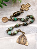 St Benedict Perpetual Help Turquoise Jasper Vintage Bronze Mens Chaplet