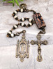 Assumption of Mary Rhodonite White Turquoise Vintage Bronze Antique style Chaplet