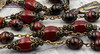 Virgin Mary Queen of Heaven Lourdes Red Tiger Eye Jasper Vintage Bronze Rosary