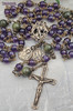 Archangel Michael Raphael Gabriel Amethyst Jade Bronze Antique style Rosary