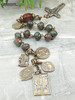 Stigmata Saints Pio Francis Rita Gemma Vintage Bronze Chaplet