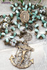 Stella Maris Anchor Crucifix Michael Nautical Green Moonstone Vintage Bronze Rosary