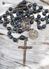 Archangel Michael & Raphael Heirloom Rosary | Heritage Bronze| Blue Tiger Eye