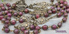 Miraculous Mary Lady of the Pillar Roses Pink Ruby Vintage Bronze Rosary