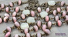 Virgin Miraculous Mary Lilies Roses Pink Mother of Pearl Vintage Bronze Rosary