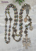 Guadalupe Miraculous Mary Caravaca Vitrail Swarovski Crystal Vintage Bronze Ornate Rosary