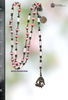 Archangel Michael & Raphael Heirloom 40 Beads Chaplet| Heritage Bronze| Pink MOP
