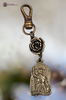Joan of Arc St Anne heritage bronze antique style key chain one hail mary chaplet