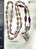 Precious Blood of Christ Heirloom 34 Beads Chaplet| Heritage Bronze|Citrine