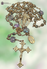 Our Lady Guadalupe Miraculous Mary Guadalupe Roses Sacred Heart Jesus 18K gold sterling silver rosary abalone shell prehnite