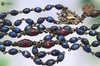 Immaculate Heart Mary Seven Sorrows Annunciation Coronation Mary Sacred Heart Jesus premium heritage bronze rosary genuine red ruby kyanite