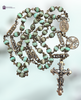 St Patrick St Bridget 3 Leafs Shamrock premium heritage bronze antique style Celtic rosary chrysoprase