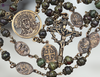 14 Stations Cross Ecce Homo Face Jesus Crown Thorns 15th Station Resurrection Holy Eucharist premium heritage bronze chaplet bloodstone