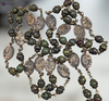 14 Stations Cross Ecce Homo Face Jesus Crown Thorns 15th Station Resurrection Holy Eucharist premium heritage bronze chaplet bloodstone