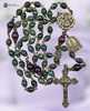 Marian Our Lady Lourdes Miraculous Mary Our Lady Fatima Sacred Heart Jesus premium heritage bronze antique style rosary green apatite purple tiger eye