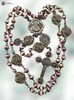 Our Lady Lourdes Miraculous Mary Sacred Heart Jesus Our Lady Carmel Roses premium heritage bronze antique style rosary pink oyster shell