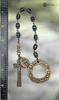 Penal St Patrick premium heritage bronze antique style chaplet green agate Celtic cross Irish heritage