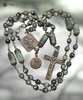 Saint Anthony St Joseph the Worker Archangel Michael premium heritage bronze antique style rosary prehnite