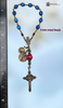 Our Lady Fatima Sun Sacred Heart Jesus premium heritage bronze antique style chaplet blue red jade miracle of sun