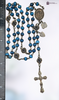 Healing Saints Archangel Raphael Our Lady Lourdes Miraculous Mary heritage bronze vintage style rosary blue jade roses