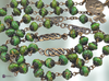 Mother Mary Baby Jesus Shamrock Saint Patrick Celtic Knots heritage solid bronze vintage style rosary colorful green jasper