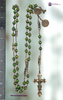 Mother Mary & St Patrick Shamrock Celtic Heirloom Rosary | Premium Bronze| Green Jasper