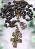 Saint Joan of Arc Archangel Michael Fleur de Lis Cross of Lorraine heritage solid bronze vintage style rosary dark blue tiger eye red jade Saint Joan of Arc Archangel Michael Fleur de Lis Cross of Lorraine heritage solid bronze vintage style rosary dark blue tiger eye red jade