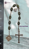 Healing Saints St Jude & Archangel Raphael Heirloom Chaplet | Bronze| Green Jade