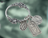 Sterling silver healing saints St Jude Our Lady Lourdes Miraculous Mary Sacred Heart antique pocket medal prayer ring keychain by Bless And Heal Me