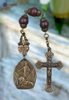 Jesus with Lion & Sacred Heart of Jesus 3 Beads Chaplet | Heritage Bronze| Jasper