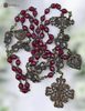 Miraculous Mary Blessed Virgin Mary Our Lady Lourdes Mother Mary Sacred Heart Jesus Two Marys Cross heritage bronze rosary genuine rubies peridot by Bless And Heal Me