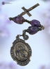 Sacred Heart of Jesus 3 Hail Marys Chaplet | Heritage Bronze| Amethyst