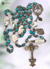 ⚜ Handcrafted Conch Turquoise Inlay Beads with their artisan craftsmanship and intricate inlay work represent the beauty of doing small things with great love as Therese taught and call to mind the solid foundation of faith represented by Mary's pillar
This devotional rosary connects us to the ancient foundation of Marian devotion united with the Little Way's simple trust and the Sacred Heart's infinite love. A perfect gift for those of Spanish heritage, devotees of Our Lady of the Pillar, souls drawn to St Therese's Little Way, lovers of the Sacred Heart, October 12th Pillar feast and October 1st Therese feast, collectors of handcrafted artisan bead rosaries, or hearts drawn to the powerful combination of Mary's foundational apparition, Therese's simple spirituality, and Christ's merciful heart.