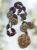 Immaculate Conception Gabriel 15 Beads Heirloom Chaplet | Heritage Bronze| Purple Jasper
