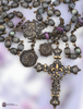 Joan of Arc Our Lady Lourdes Sacred Heart Fleur de Lis bronze rosary ruby labradorite by Bless And Heal Me