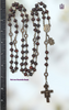 7 Joys of Mary Franciscan Crown 7 decades 81 bead with Miraculous Mary, Sacred Heart, Franciscan crucifix heritage bronze rosary. Red brecciated jasper. Handcrafted heirloom by Bless And Heal Me.