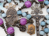 Undoer of Knots Our Lady Perpetual Help Sacred Heart heritage bronze rosary amazonite jade by Bless And Heal Me