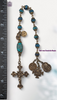 St Anne St Anthony St Gerard Mother Mary Holy Family Holy Spirit fertility pregnancy bronze chaplet apatite turquoise by Bless And Heal Me