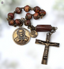 Sacred Heart Jesus Our Lady Perpetual Help Holy Sacraments heritage bronze chaplet red jasper by Bless And Heal Me