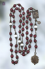 Divine Mercy Sacred Heart Lady of Carmel 58 bead heritage bronze chaplet red jade mother of pearl by Bless And Heal Me