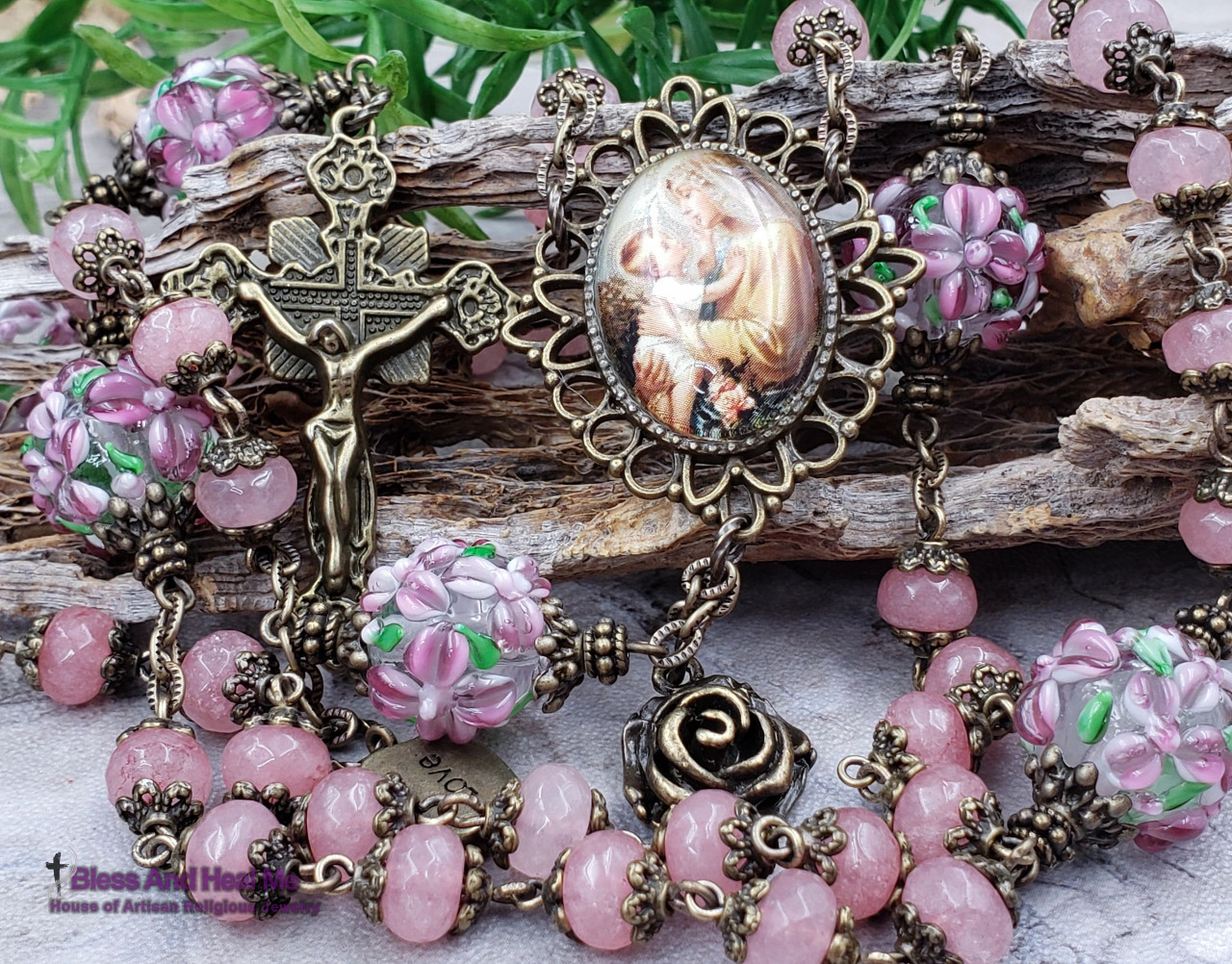 Our Lady Mary Help of Christians Rosary Set| Rosary Making Parts | Silver  Tone