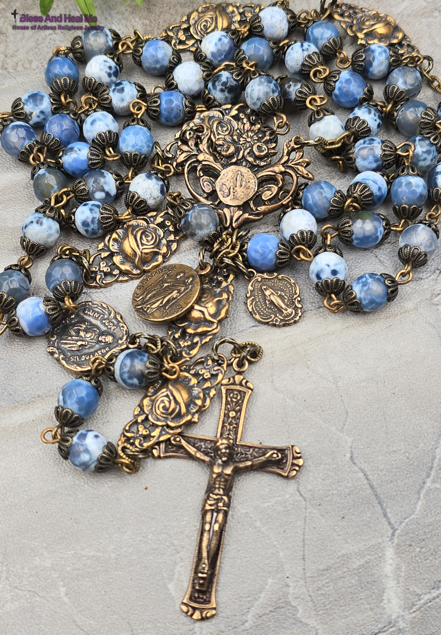 アールヌーボー　９ct　ペンダント　ブルー天然石 Limited Edition Healing Saints Our Lady of Lourdes, Miraculous