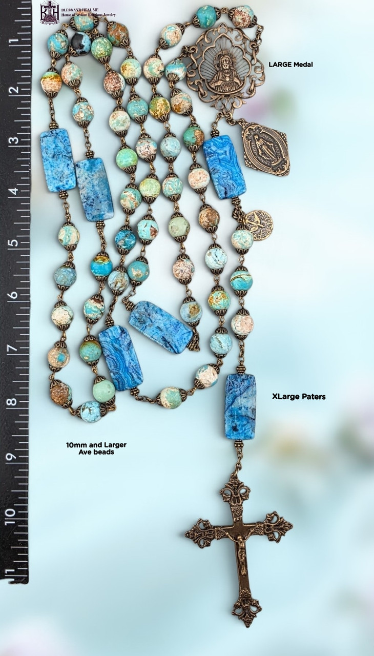 Sacred Heart, Miraculous Medal & Holy Spirit Heirloom Rosary